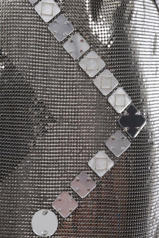 VERSACE abito corto in maglia metallica Oroton Pezzi Unici