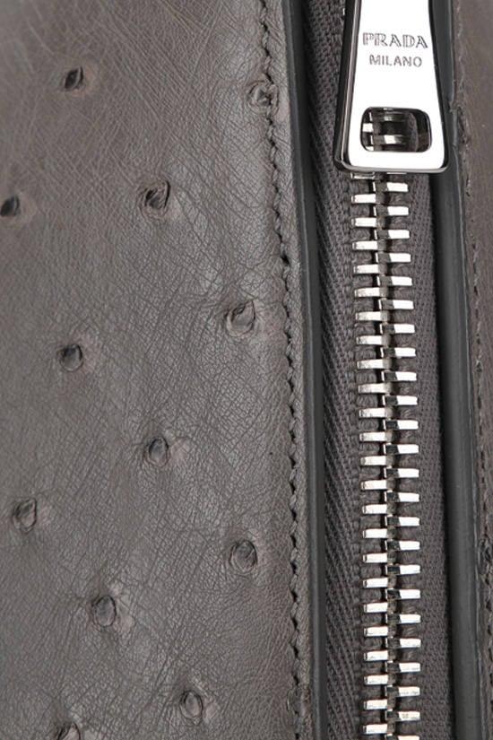 PRADA borsa a mano in pelle di struzzo Negozi Online