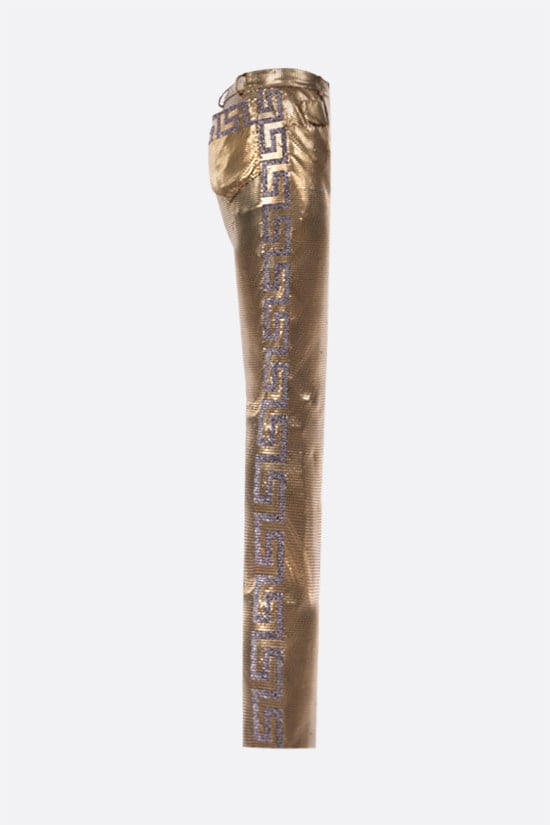 GIANNI VERSACE WOMAN pantalone skinny-fit in maglia metallica Oroton Acquista Ora
