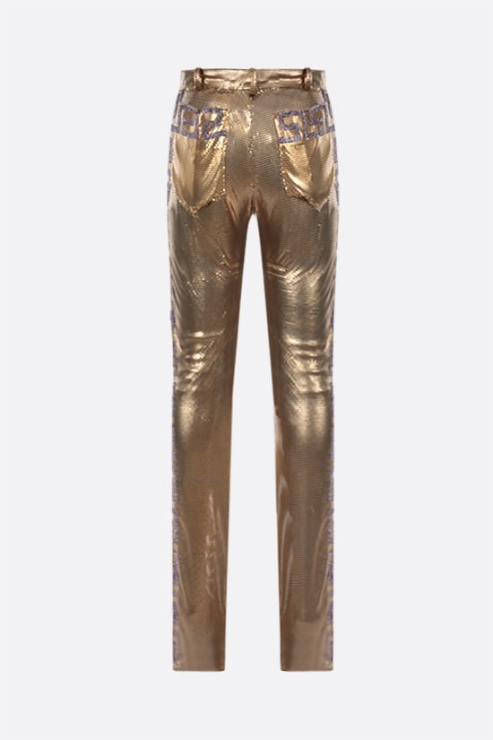 GIANNI VERSACE WOMAN pantalone skinny-fit in maglia metallica Oroton Acquista Ora