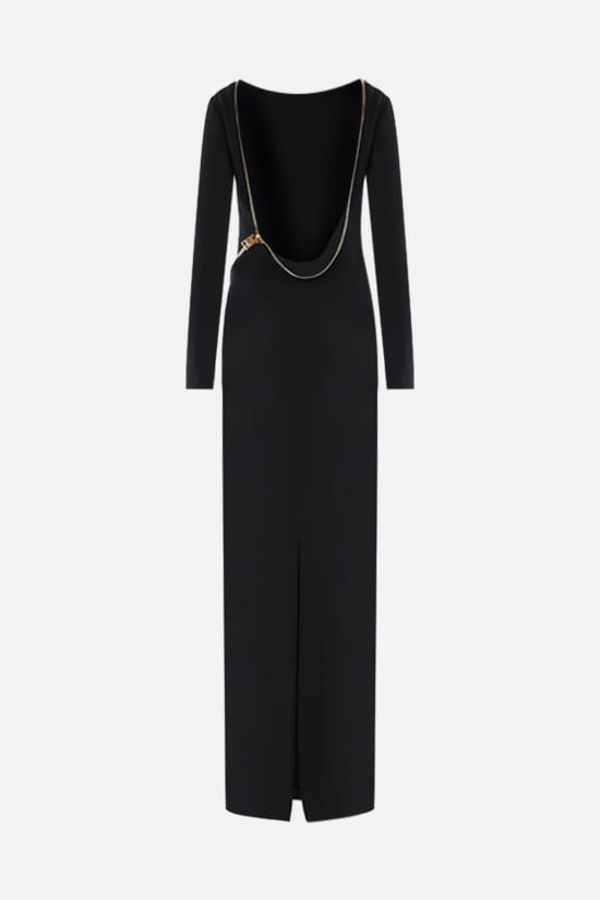TOM FORD abito da sera in crepe con macro zip Consegna Veloce