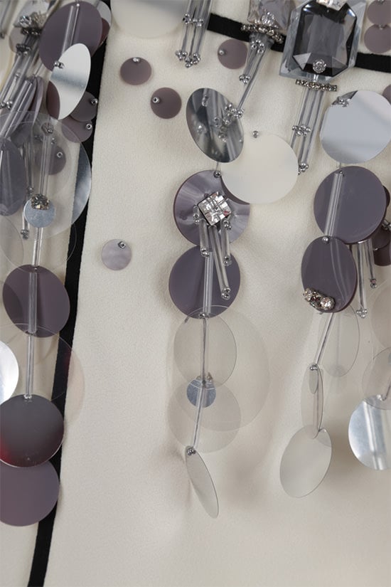 PRADA miniabito in sablé con decorazione gioiello Novità