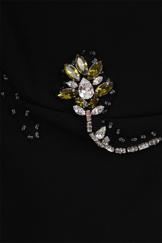 PRADA top in cady con patch gioiello Presa