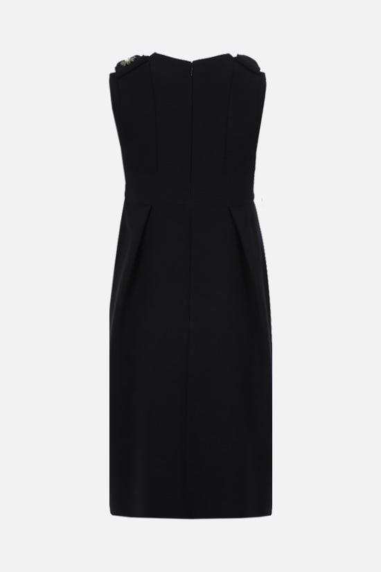 PRADA abito corto in cady con patch gioiello Online