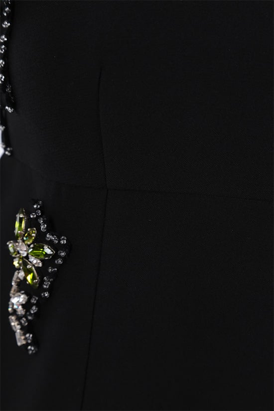 PRADA abito corto in cady con patch gioiello Online