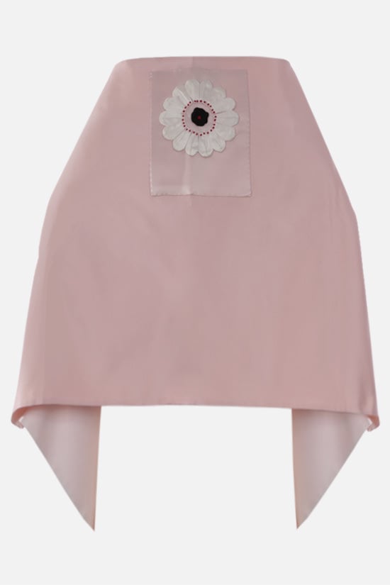 PRADA stola in raso di seta patch fiore In Saldo