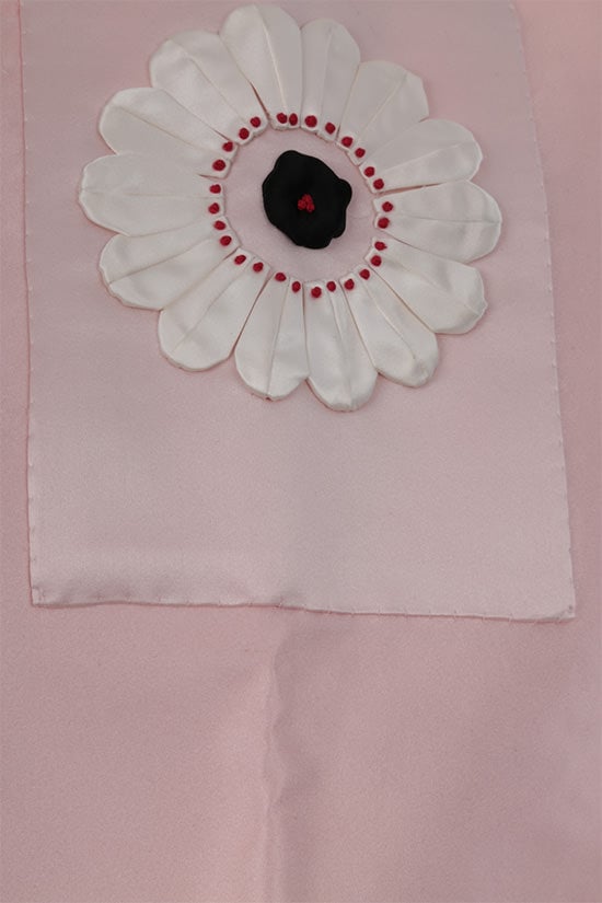 PRADA stola in raso di seta patch fiore In Saldo
