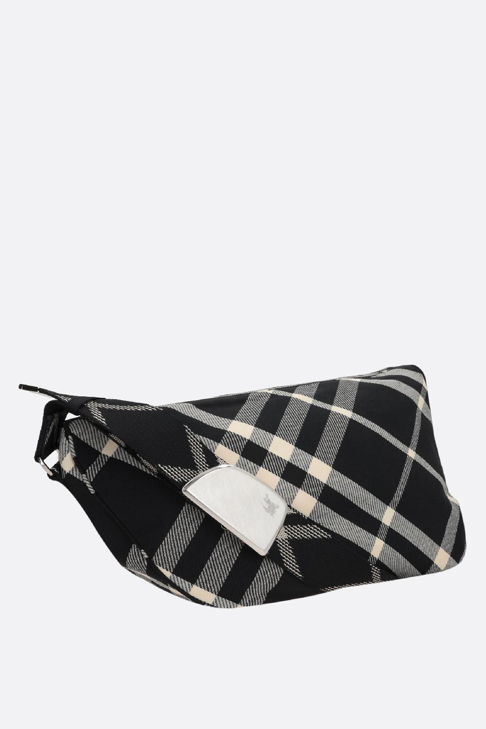 BURBERRY borsa messenger Shield in jacquard Check Vendita