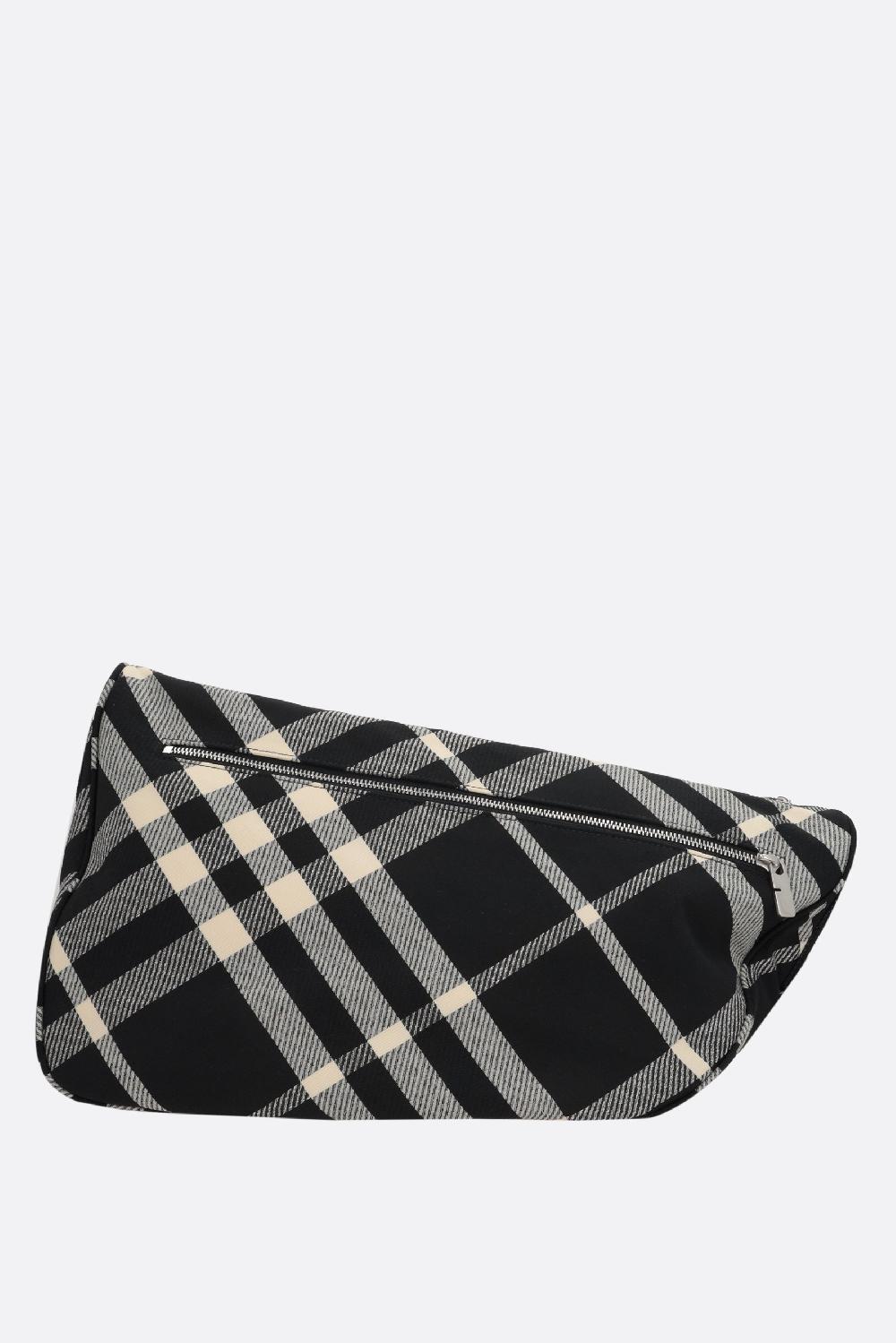 BURBERRY borsa messenger Shield in jacquard Check Vendita