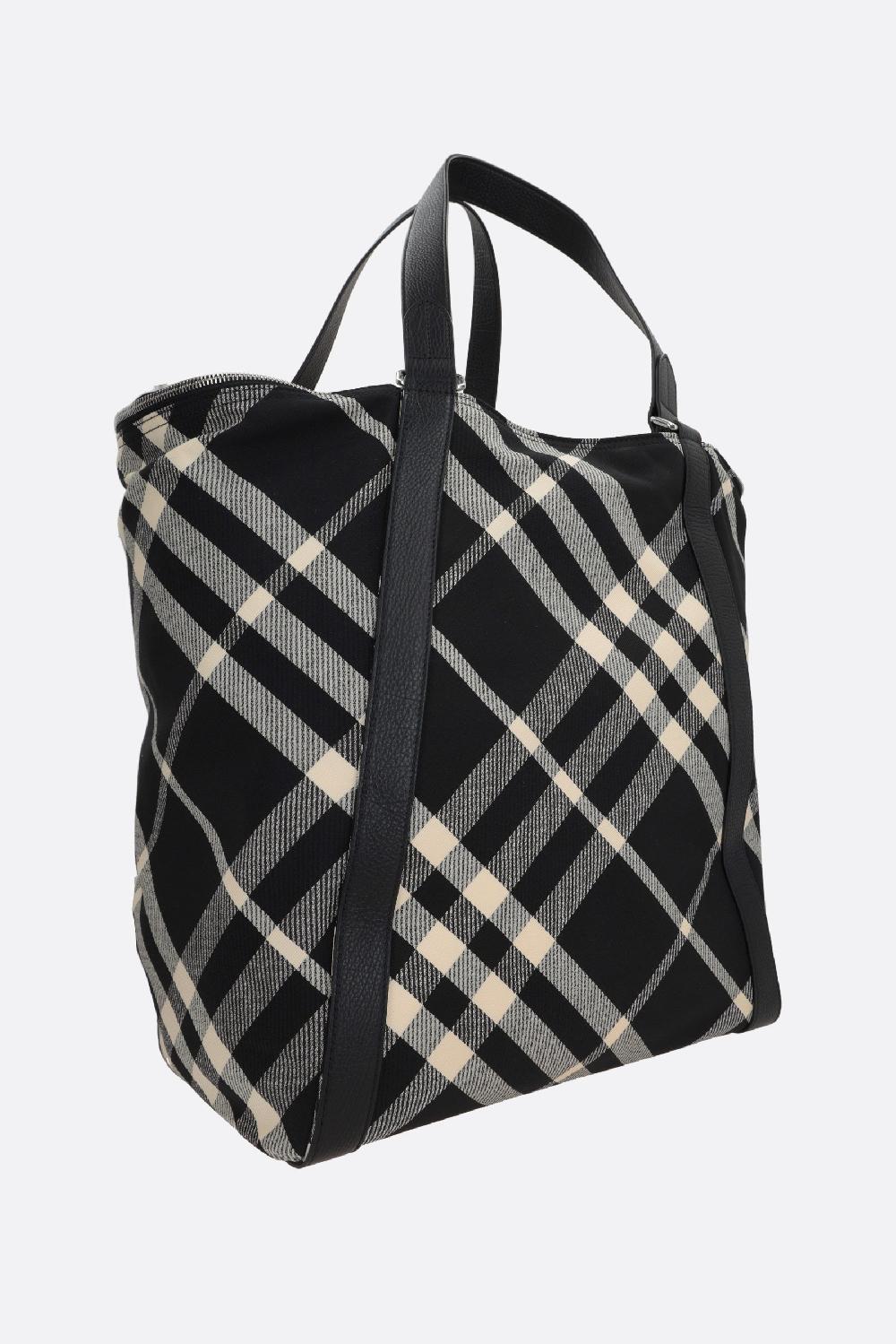 BURBERRY borsa tote in jacquard Check Qualità Garantita