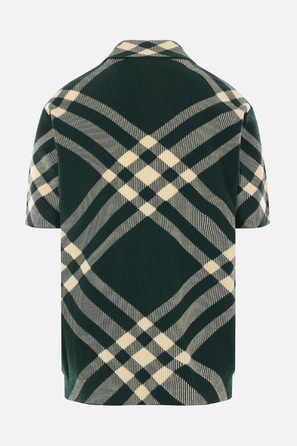 BURBERRY polo in maglia Check Shopping Online