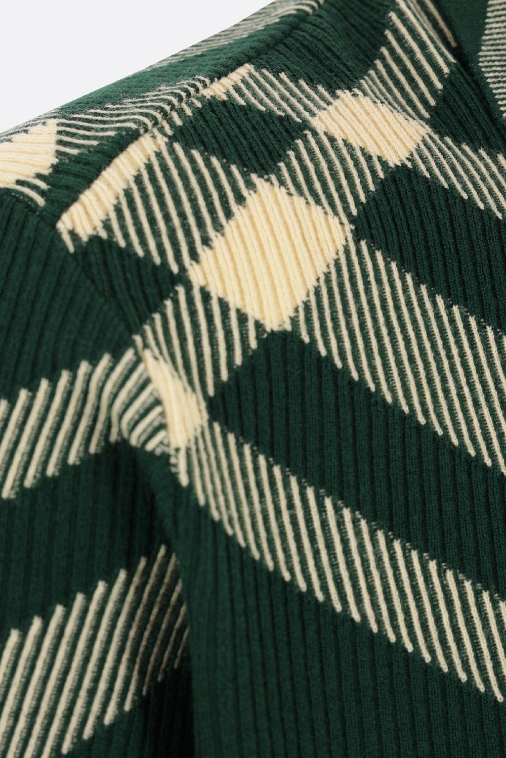 BURBERRY polo in maglia Check Shopping Online