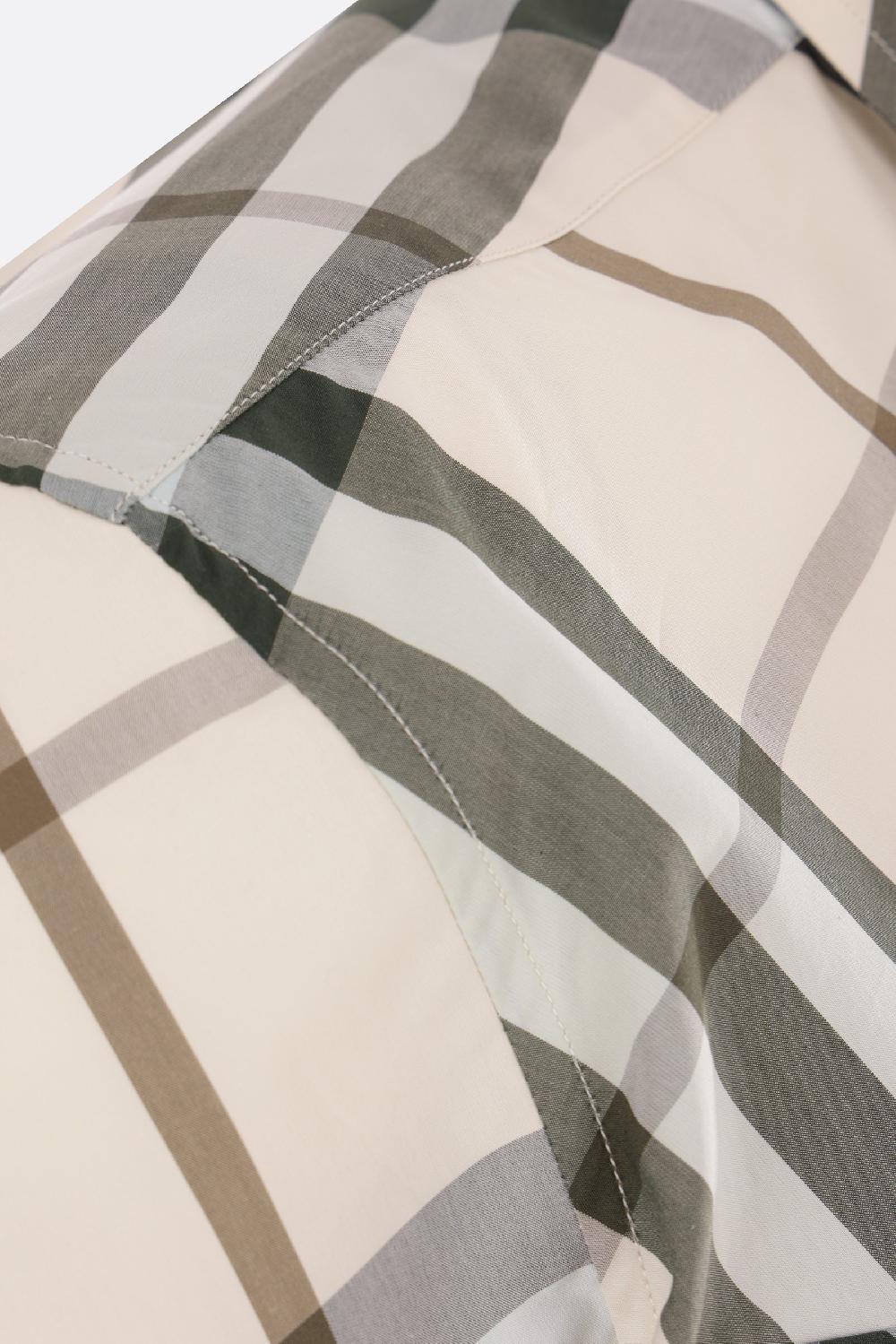 BURBERRY camicia a maniche corte in popeline Check Prezzo Ridotto
