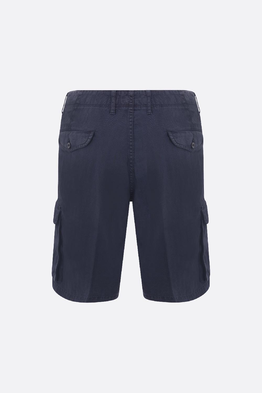 INCOTEX pantalone corto cargo in misto cotone sostenibile Sconto
