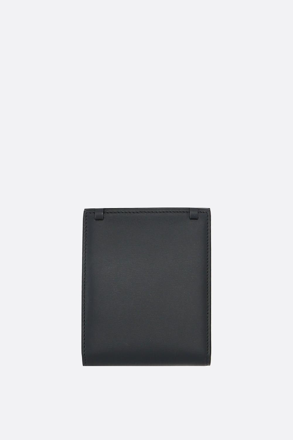 FERRAGAMO porta carte a libro in pelle liscia con tracolla Outlet