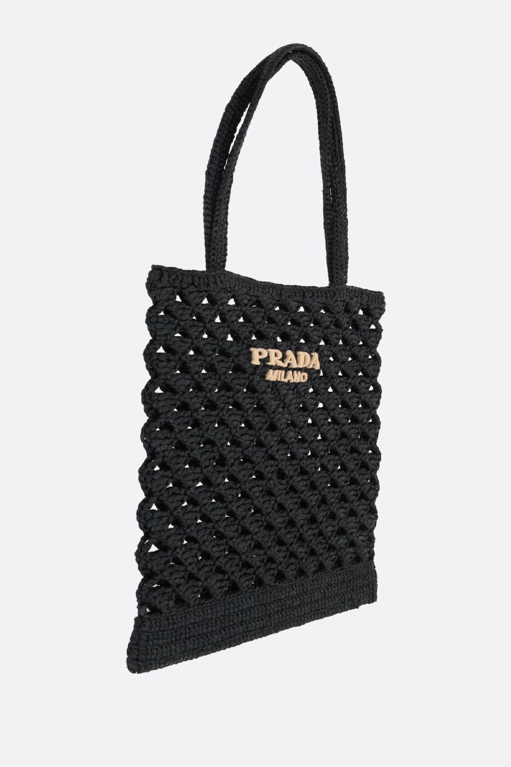 PRADA borsa shopping in rafia sintetica Limitato a 3 giorni