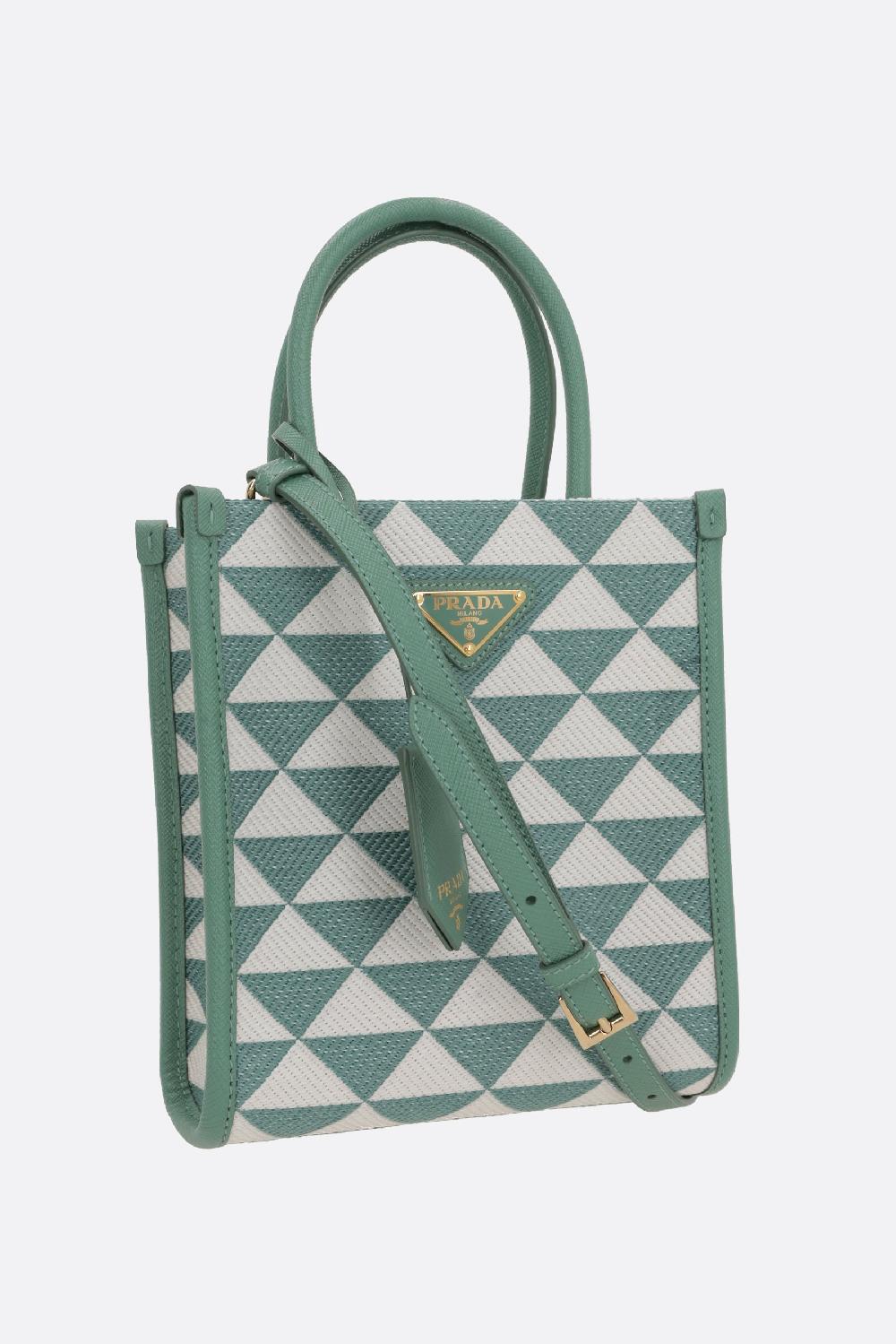 PRADA borsa tote Prada Symbole mini in jacquard Hotsell
