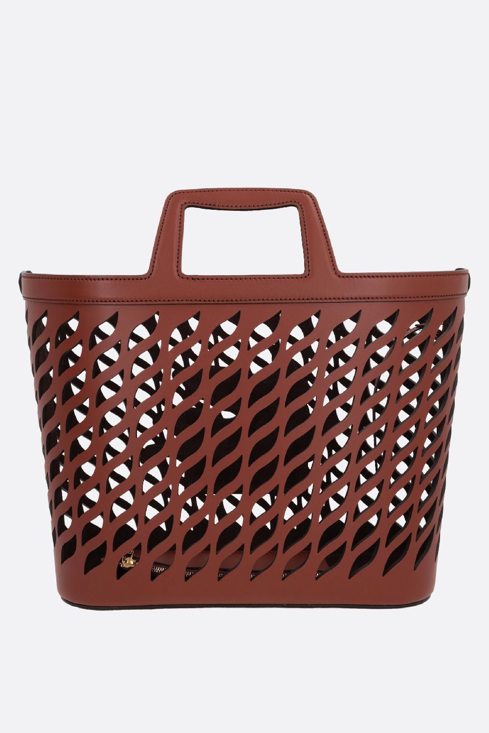 ETRO borsa a mano Coffa large in pelle laserata Qualità