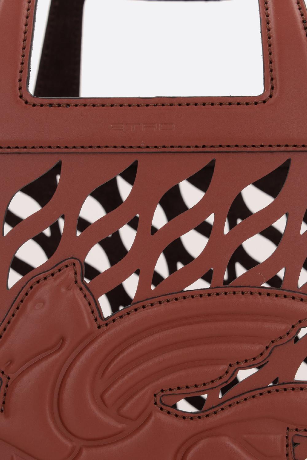 ETRO borsa a mano Coffa large in pelle laserata Qualità