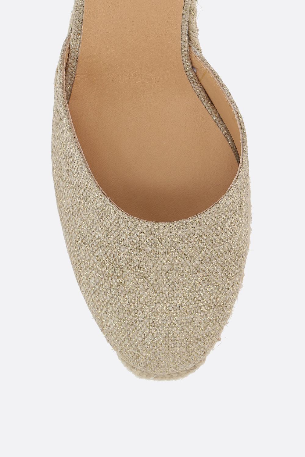 CASTANER espadrilla con zeppa Carina in canvas e lurex Comprare a buon mercato