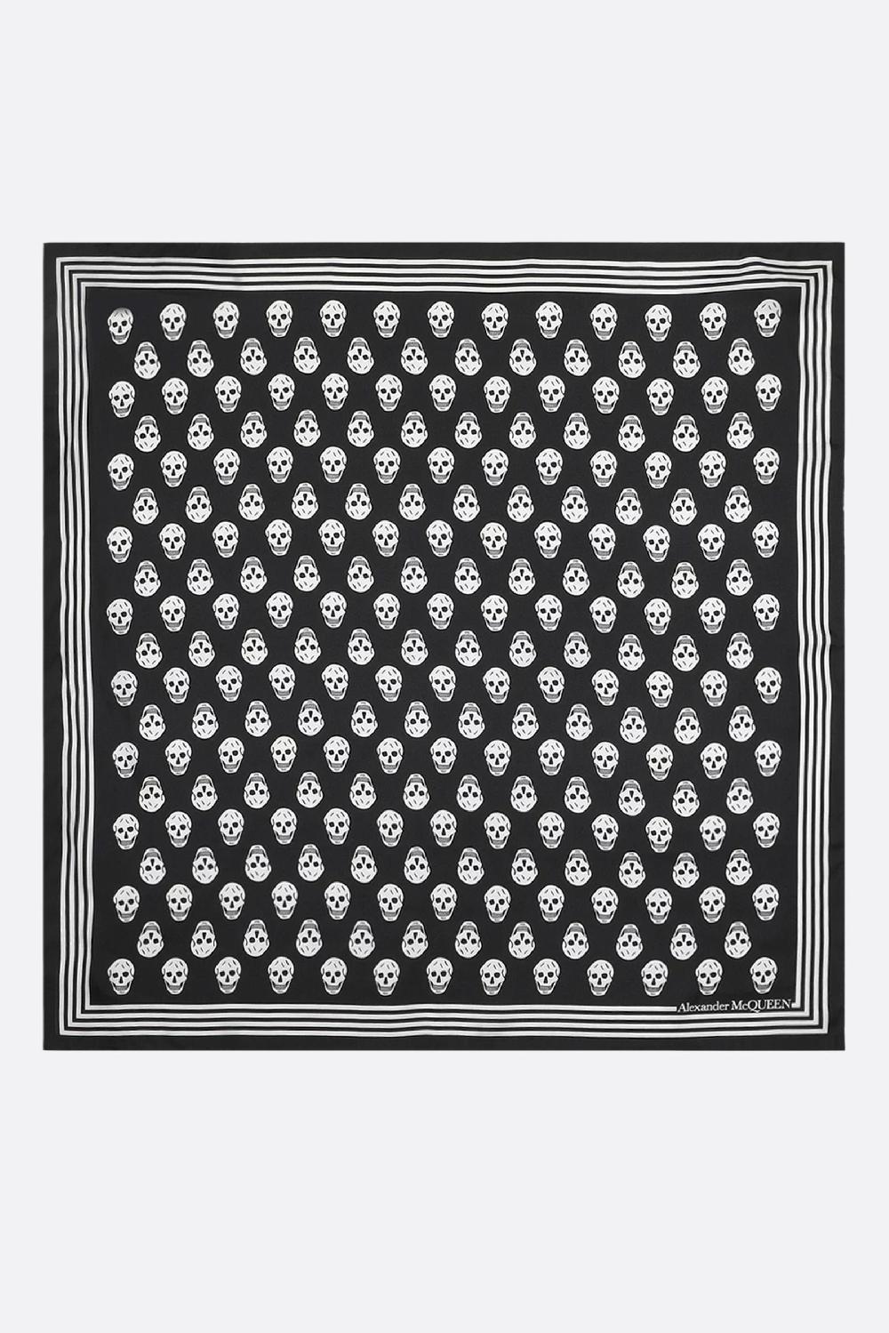 ALEXANDER McQUEEN foulard Biker Skull in seta Latest fashion