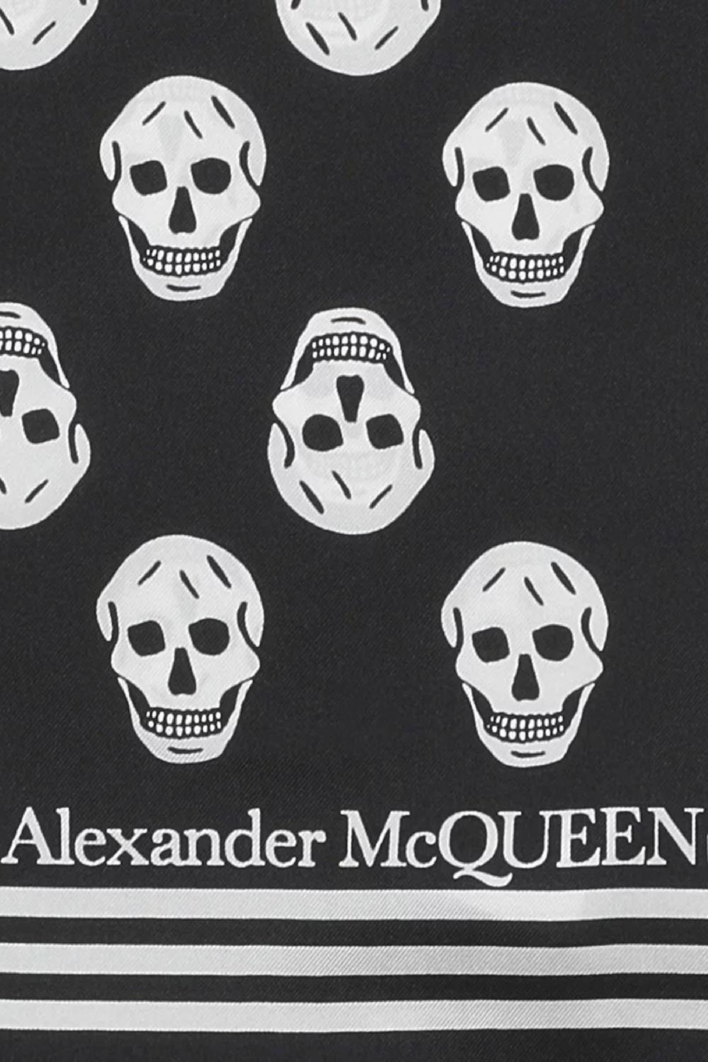 ALEXANDER McQUEEN foulard Biker Skull in seta Latest fashion