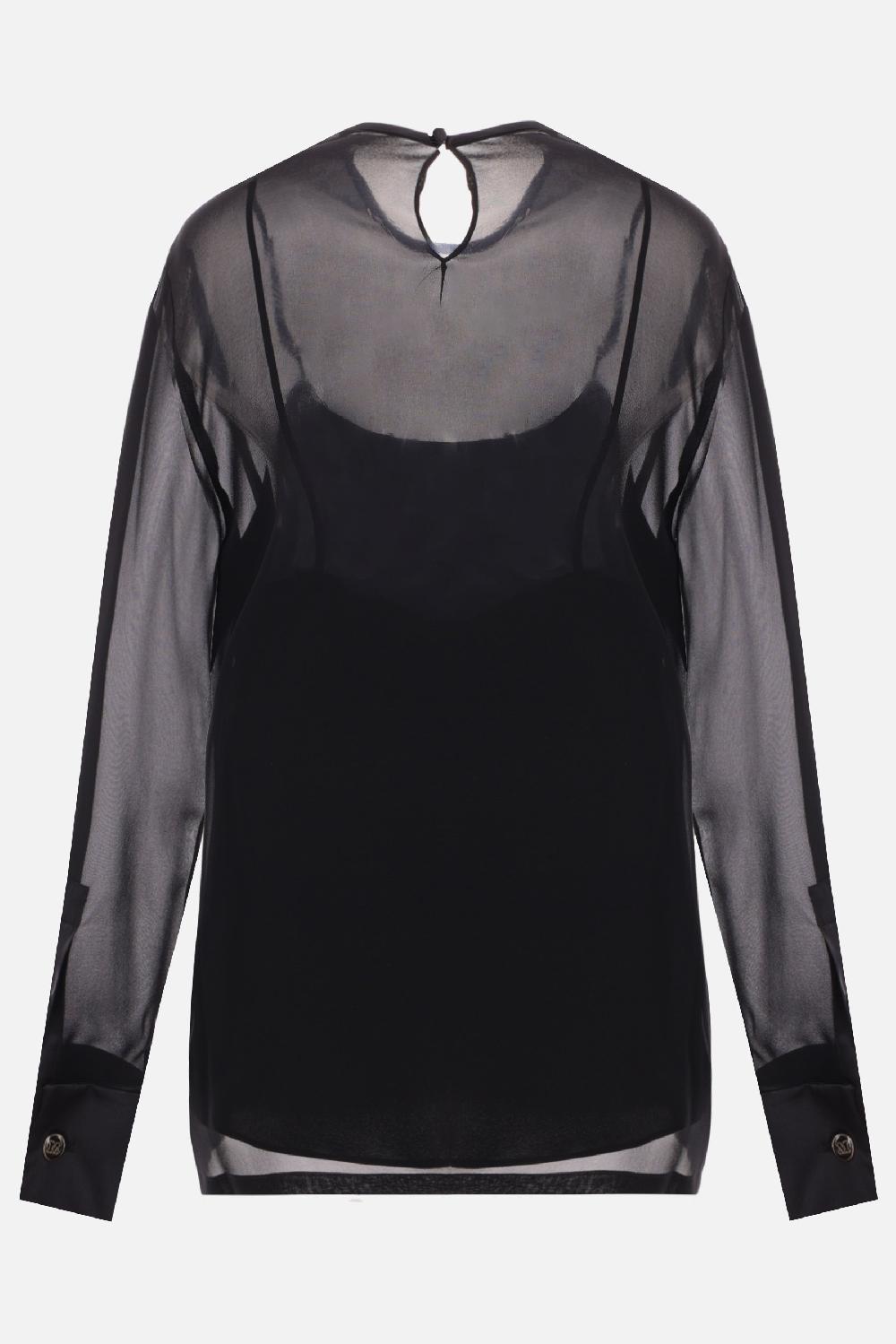 MAX MARA blusa Strano in georgette Enormi risparmi
