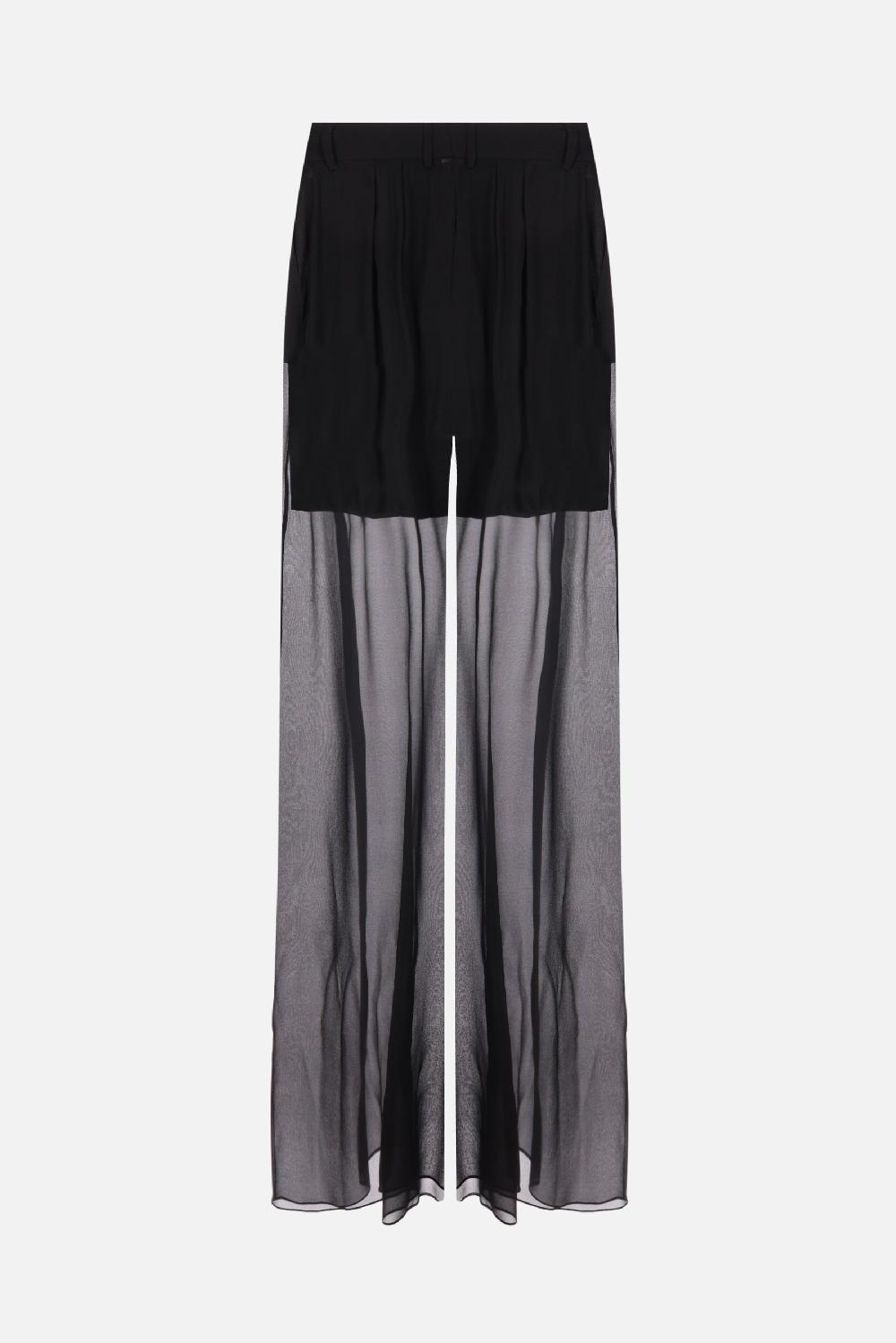 DOLCE & GABBANA pantalone a gamba larga in chiffon Fino al 60% di sconto