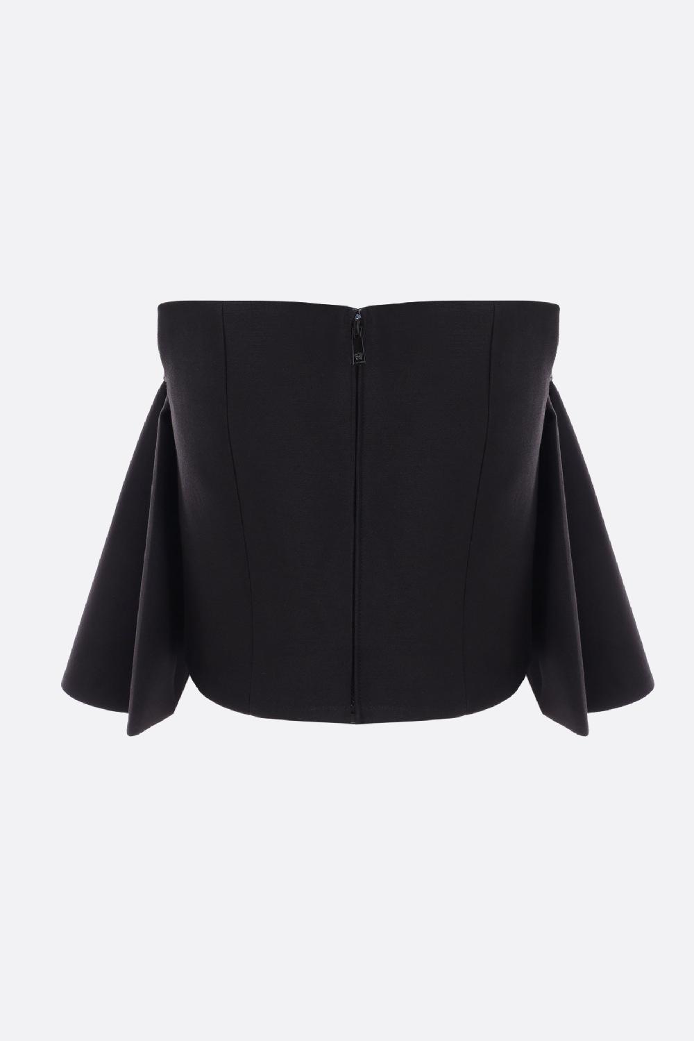 VERSACE top bustier in lana e seta con fibbia Medusa Promozione Limitata