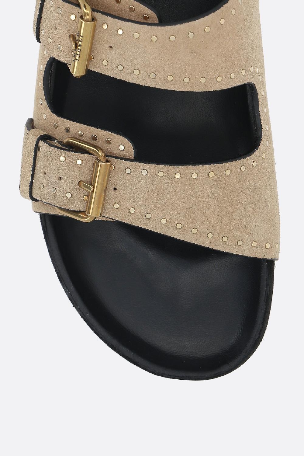 ISABEL MARANT sandalo flat Lennyo in suede Vendita Economica