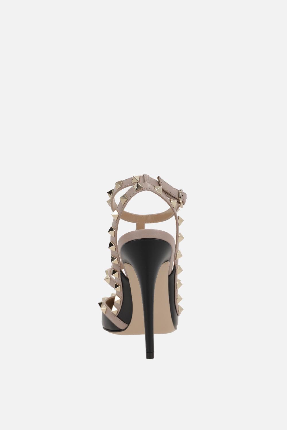 VALENTINO GARAVANI slingback Rockstud in pelle liscia Nuovo