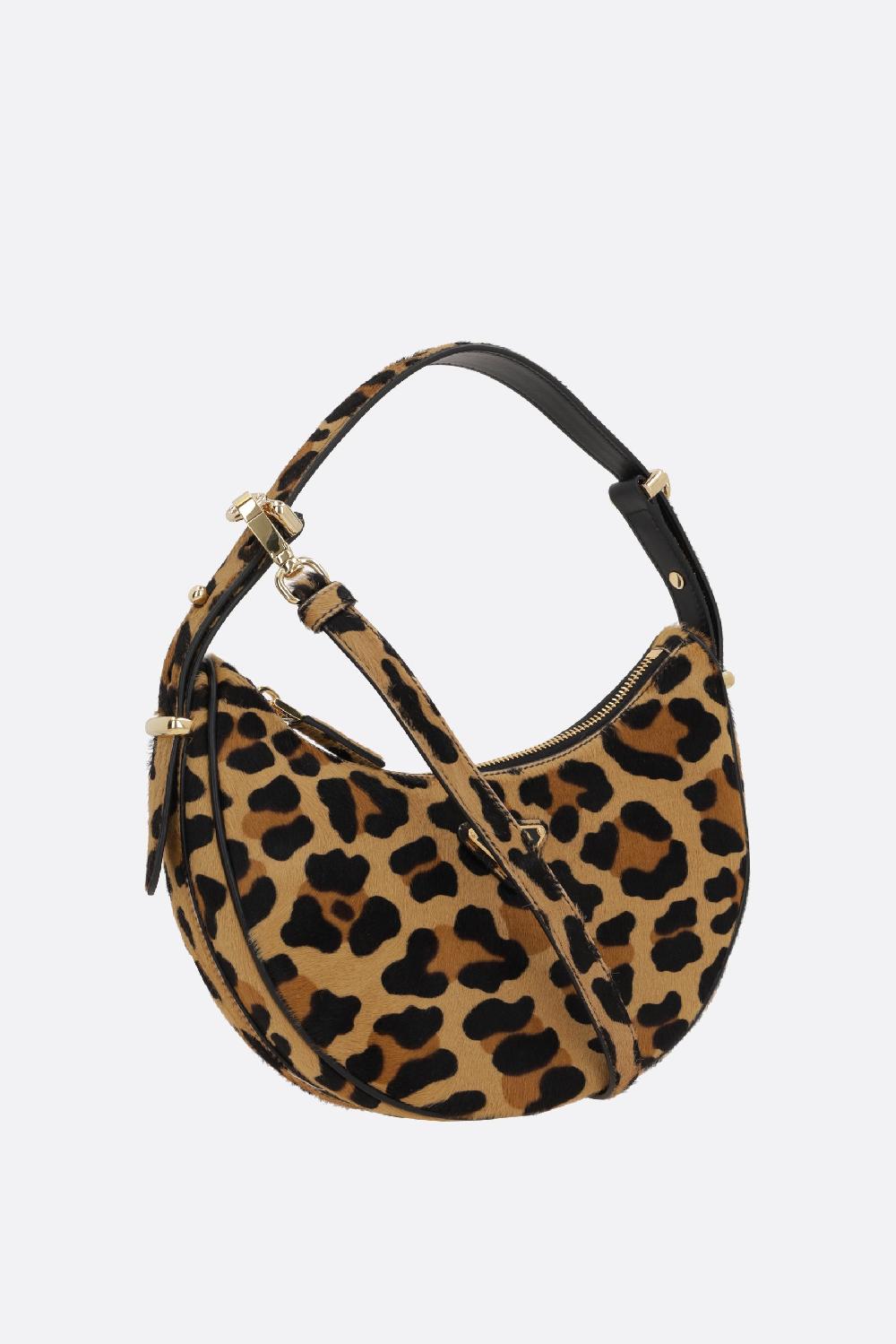 PRADA borsa a spalla Prada Arqué in cavallino stampa leopardo Fino Al -60%