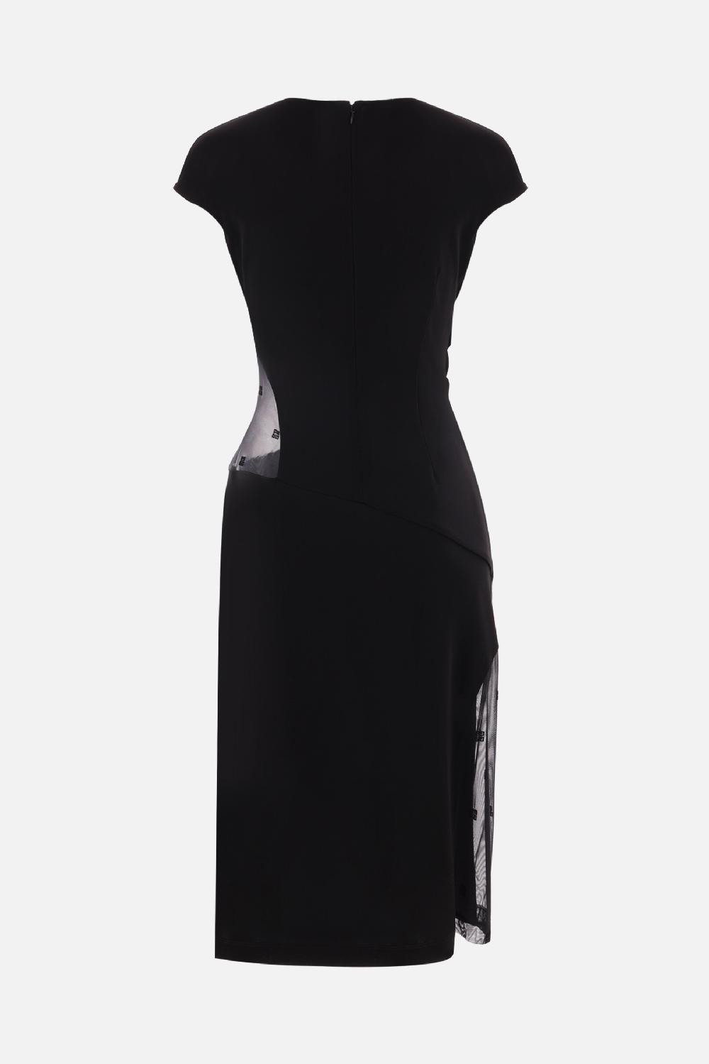 GIVENCHY abito in crepe e rete 4G floccato Affare Del Giorno