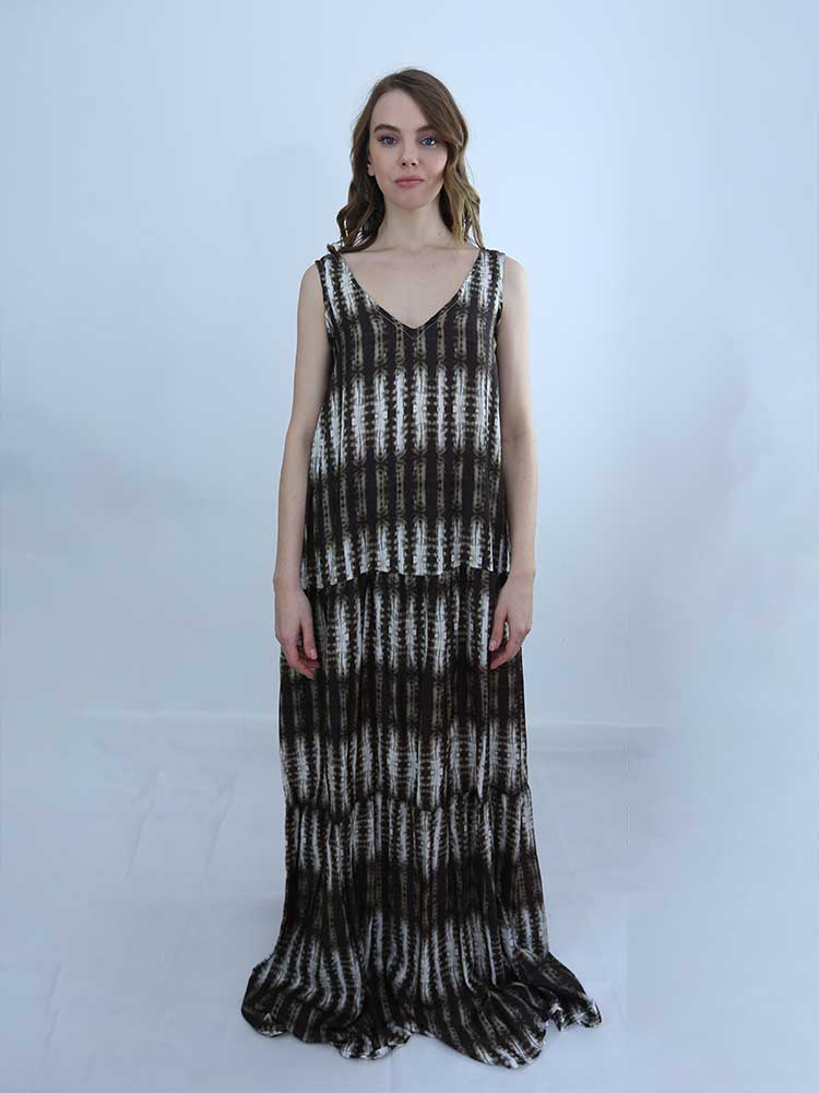 Tricot à Porter ABITO BALZE LUNGO SCOLLO CANOTTA Fino Al -60%