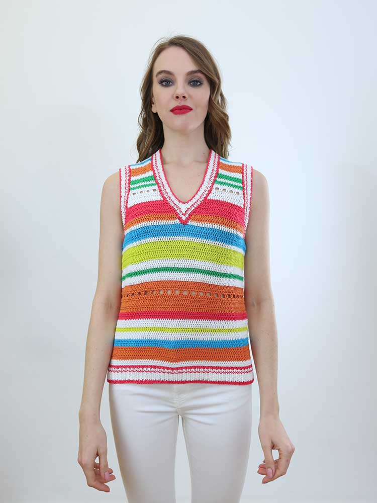 Tricot à Porter GILET SCOLLO V Prezzo Ridotto