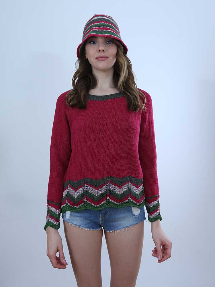 Tricot à Porter MAGLIA CON BORDO CROCHET FANTASIA Novità