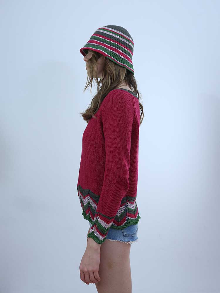 Tricot à Porter MAGLIA CON BORDO CROCHET FANTASIA Novità
