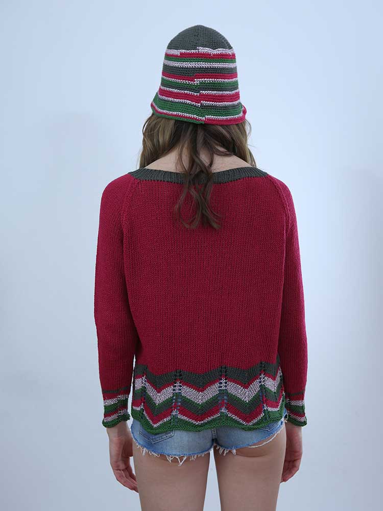Tricot à Porter MAGLIA CON BORDO CROCHET FANTASIA Novità