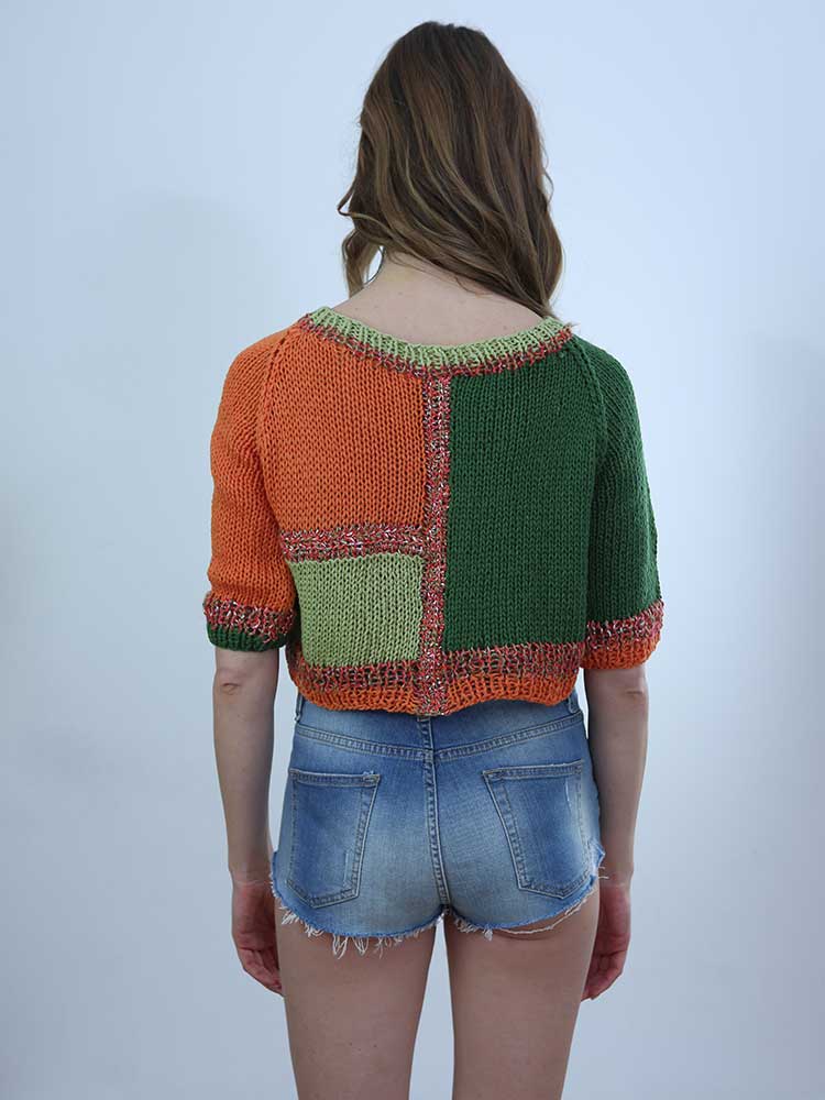 Tricot à Porter MAGLIA CROPPED MANICA 3/4 Presa