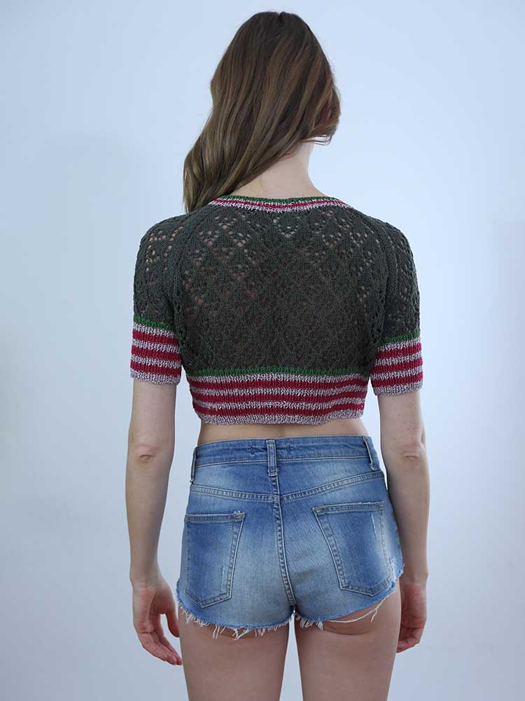 Tricot à Porter MAGLIA CROPPED TRAFORATA Sconto
