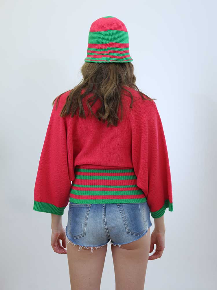 Tricot à Porter MAGLIA PIPISTRELLO FASCIA ALTA IN VITA In Vendita