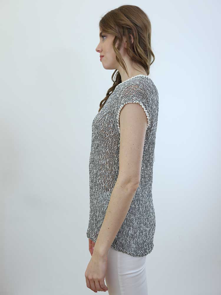 Tricot à Porter MAGLIA SENZA MANICHE PROFILI CONTRASTO Offerte
