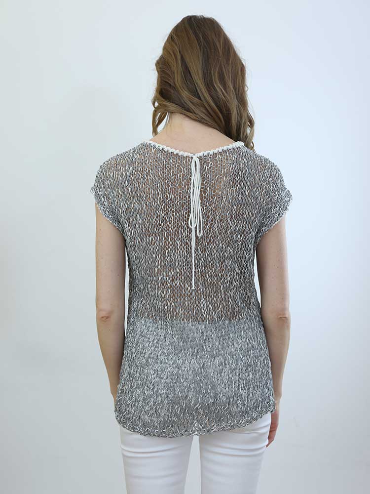 Tricot à Porter MAGLIA SENZA MANICHE PROFILI CONTRASTO Offerte