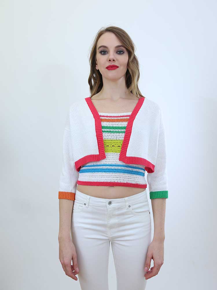 Tricot à Porter MINI CARDIGAN CROPPED Vendita Calda