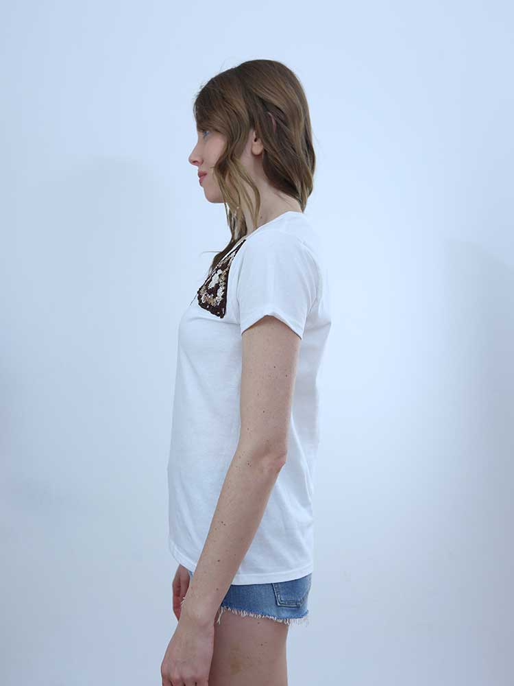 Tricot à Porter T-SHIRT SCOLLO PROFONDO APPLICAZIONI CROCHET 2025