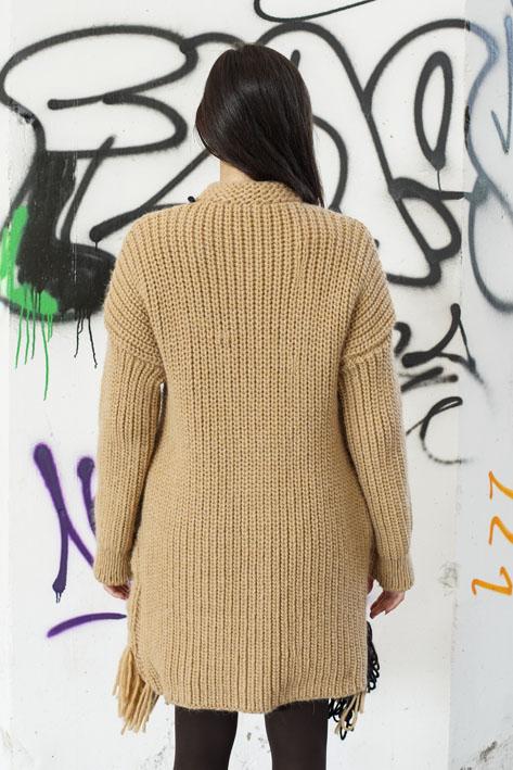 Tricot à Porter Coat fringe Negozi Online