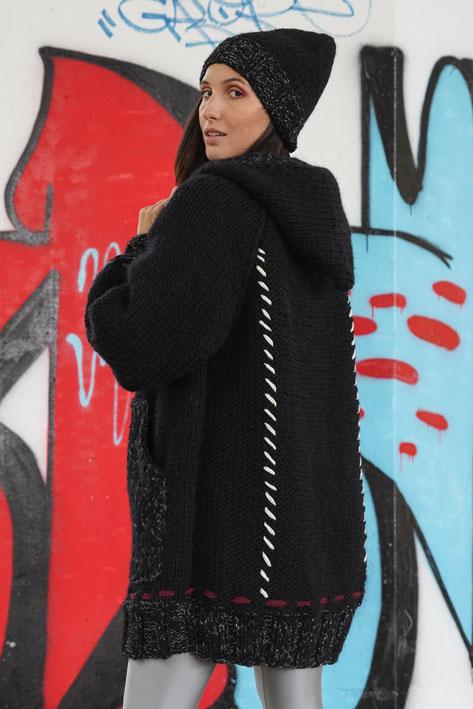 Tricot à Porter Coat lurex pocket Acquista Ora