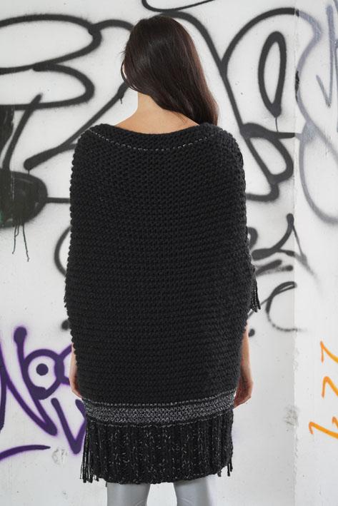 Tricot à Porter Fringe poncho Affare Del Giorno