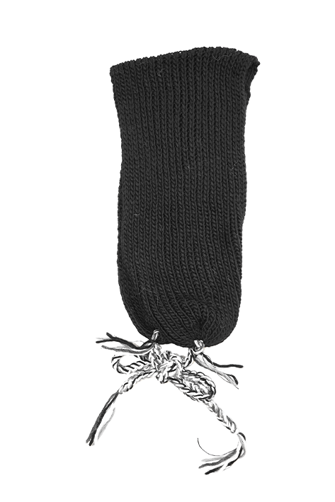Tricot à Porter Zig zag neck scarf black Negozio