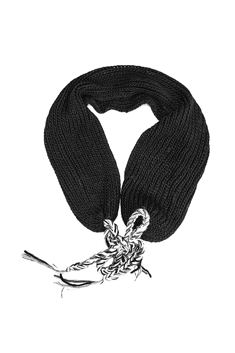 Tricot à Porter Zig zag neck scarf black Negozio